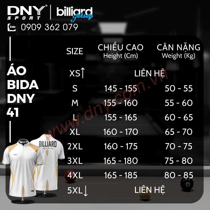 MẪU ÁO BIDA THIẾT KẾ THEO YÊU CẦU | DNY-BIDA2604240041